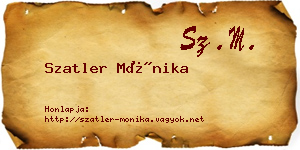 Szatler Mónika névjegykártya
