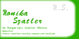 monika szatler business card